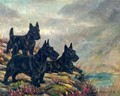 Scotties in a Landscape - Frederick Thomas Daws