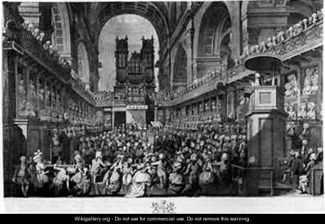 Thanksgiving at St Pauls for George IIIs 1738-1820 Recovery from Illness - (after) Dayes, Edward