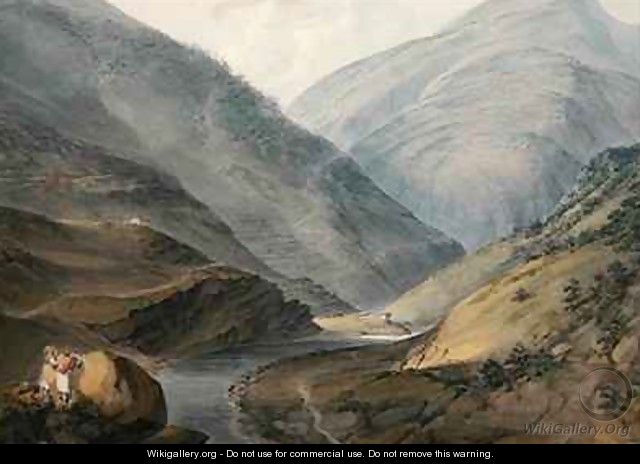 Mountainous landscape with river - Thomas & William Daniell
