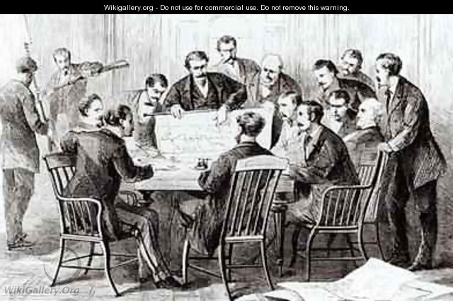 Cubans and Cuban emigres meeting in New York to plan an insurrection in Cuba - (after) Davis, Theodore Russell