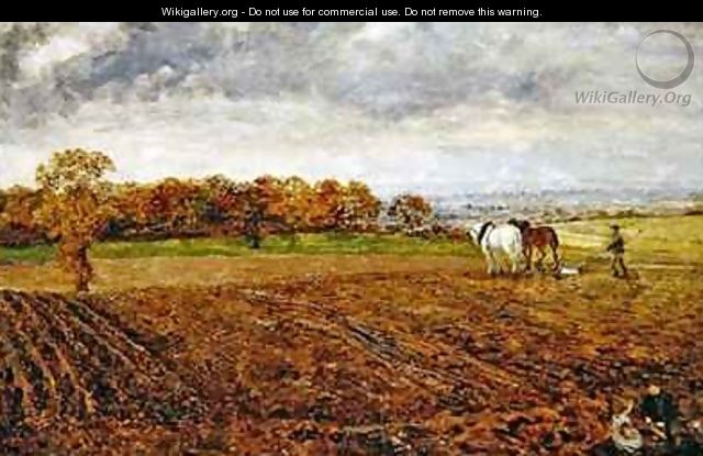 Ploughing in Cheshire - William Davis
