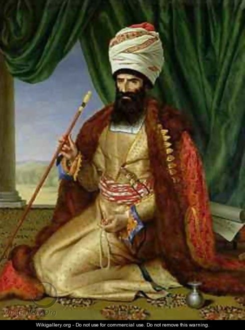 Portrait of Asker Khan Ambassador of Persia in Paris in 1808 - Cesarine (nee Mirvault) Davin
