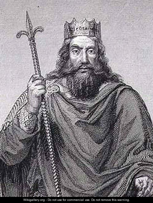 Clovis I 465-511 Merovingian ruler of the Franks - Francois Louis Dejuinne