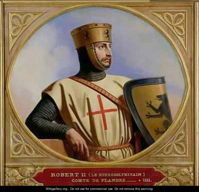 Robert II le Hierosolymitain Count of Flanders - Henri Decaisne