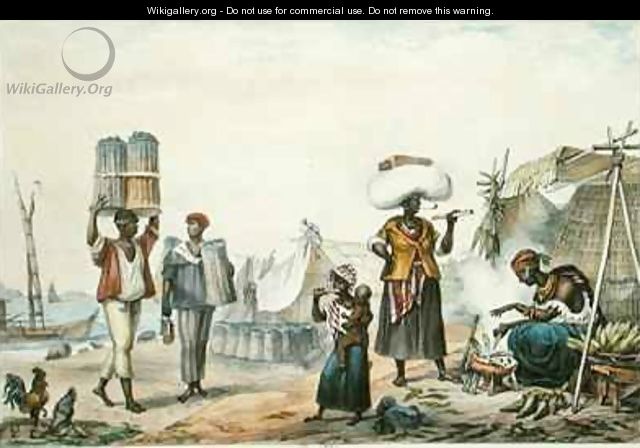 Negroes Selling Coal and Maize - (after) Debret, Jean Baptiste