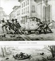 Negroes with a Cart and a Brazilian boat made from leather - (after) Debret, Jean Baptiste