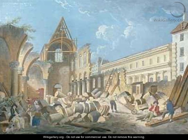 Demolition of the Couvent des Cordeliers - Pierre-Antoine Demachy