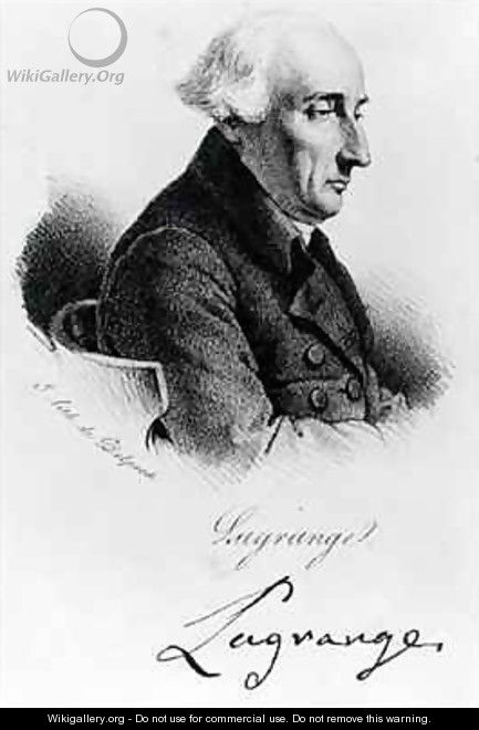 Portrait of Joseph Louis Comte de Lagrange 1736-1813 French mathematician - Francois Seraphin Delpech