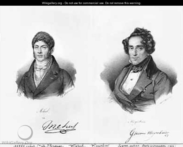 Etienne Mehul 1763-1817 and Giacomo Meyerbeer 1791-1864 - Francois Seraphin Delpech