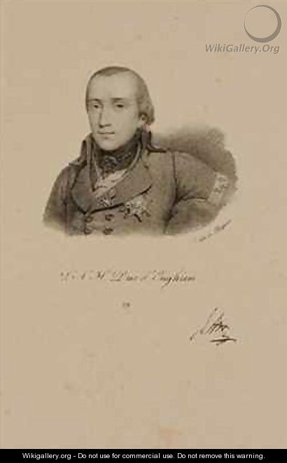 Louis Antoine Henri de Bourbon 1772-1804 Duke of Enghien Wearing the Conde Uniform - Francois Seraphin Delpech