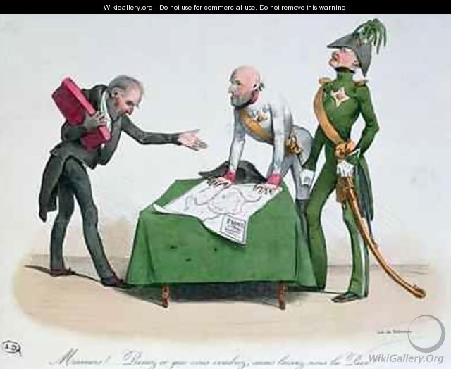 Caricature of the Congress of Vienna 1814-15 - Delaunois
