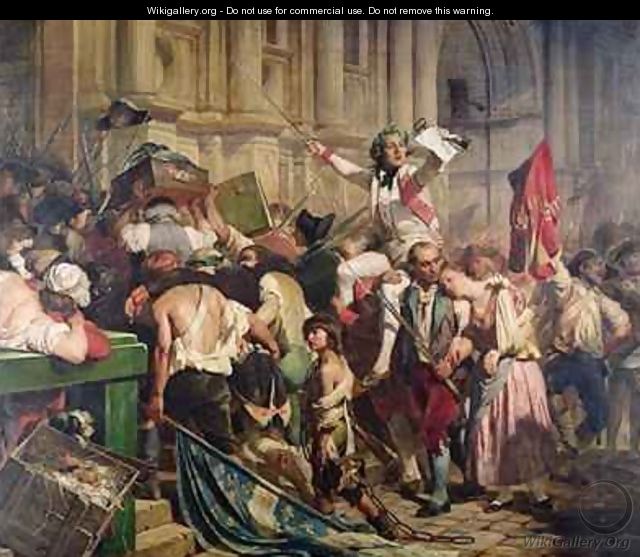 The Conquerors of the Bastille before the Hotel de Ville in 1789 - Hippolyte (Paul) Delaroche