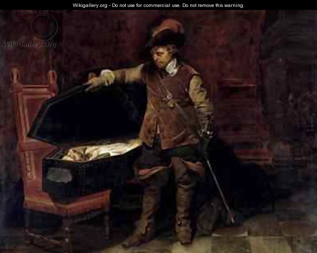 Oliver Cromwell 1599-1658 Opening the Coffin of Charles I 1600-49 - Hippolyte (Paul) Delaroche
