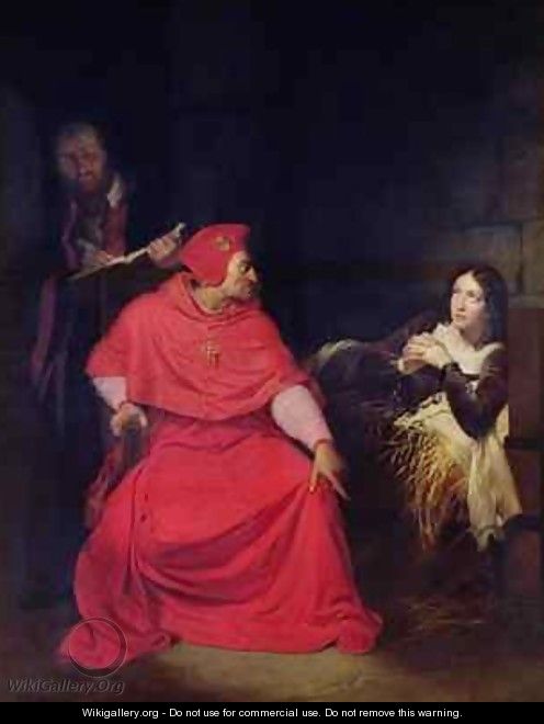 Joan of Arc 1412-31 and the Cardinal of Winchester in 1431 - Hippolyte (Paul) Delaroche