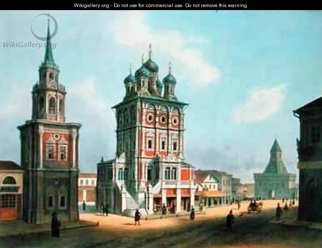 St Nicolas Church at Ilynka Street in Moscow - Isodore Laurent Deroy