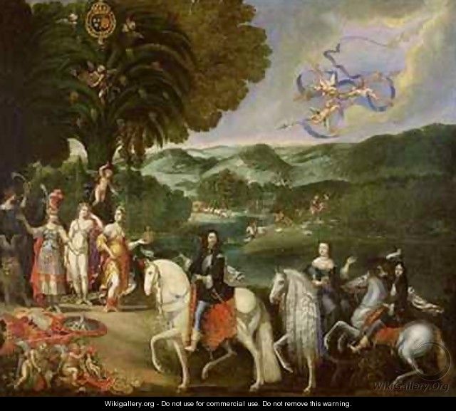 Allegory of the Marriage of Louis XIV 1638-1715 in 1631 - Claude Deruet