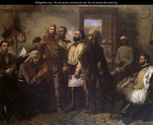 Thomas Henry Kavanagh VC 1821-82 being disguised as a native during the Indian mutiny at the siege of Lucknow - Chevalier Louis-William Desanges