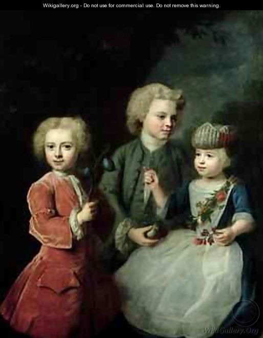 The Children of Councillor Barthold Heinrich Brockes 1680-1747 - Balthasar Denner