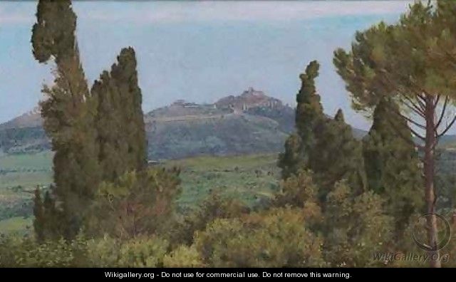 The View of Montecelio from the Villa dEste Tivoli - Matthew Ridley Corbet