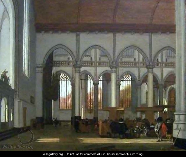 Interior of the Oude Kerk - Emanuel de Witte