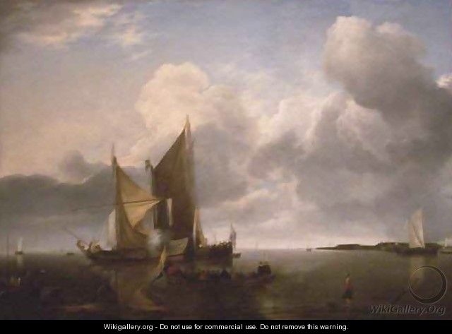 Ships in a Calm - Jan Van De Capelle