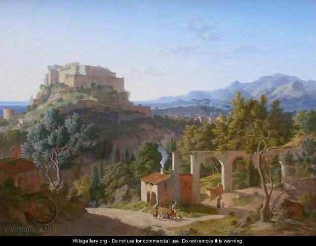 Landscape with the Castle Massa di Carrara - Leo Von Klenze