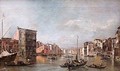 The Grand Canal in Venice with the Palazzo Bembo - Francesco Guardi