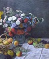 Still Life with Flowers and Fruit - Claude Oscar Monet