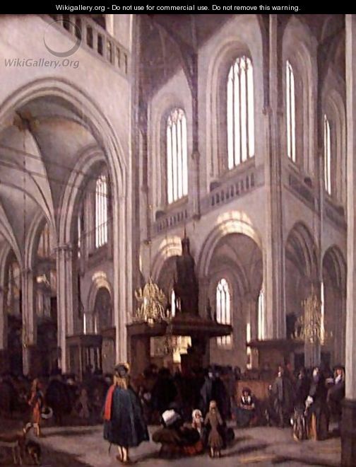 Interior of New Church of Amsterdam - Emanuel de Witte
