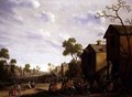 Village scene with peasants merrymaking - Joost Cornelisz