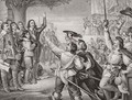 Charles I 1600-49 erecting his standard at Nottingham in the opening scene of the Great Civil War on 25th August 1642 - (after) Cope, Charles West