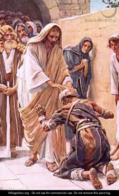 The healing of the leper - Harold Copping