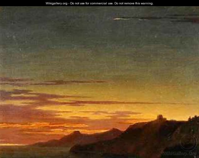 Close of the Day Sunset on the Coast - Alexander Cozens