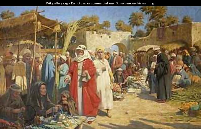 Market at Damascus - Percy Robert Craft