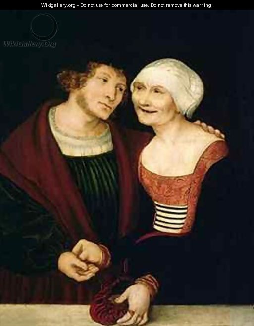 The Infatuated Old Woman - Lucas The Elder Cranach
