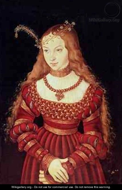 Princess Sybille of Cleves as a bride - Lucas The Elder Cranach