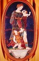 Plaque depicting Charity Limousin - Pierre I Courteys
