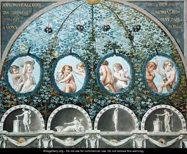 Design for a Ceiling Fresco 3 - (after) Correggio, (Antonio Allegri)