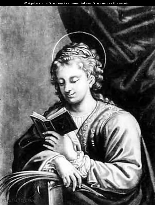 St Catherine - (after) Correggio, (Antonio Allegri)
