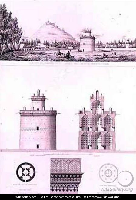 View and Details of a Dovecot in Isfahan - Pascal Xavier (after) Coste