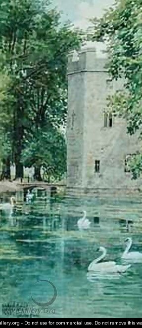 The Moat and Bishops Palace Wells Cathedral - Walter Crane