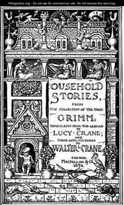 Front Cover of Household Stories - Walter Crane