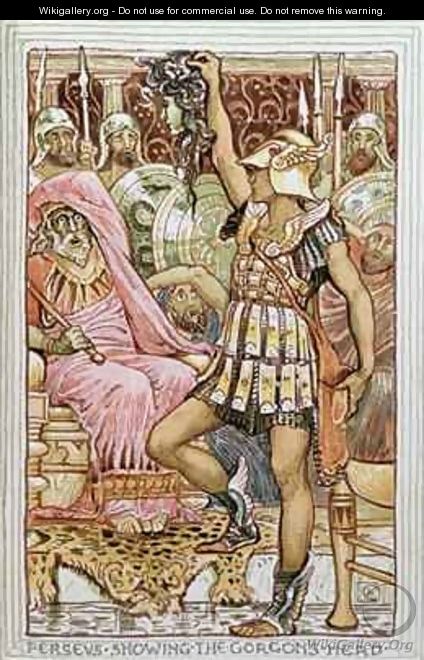 Perseus showing the Gorgons head - Walter Crane