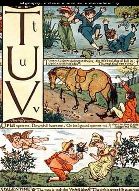 T to V from an alphabet based on old nursery rhymes - Walter Crane