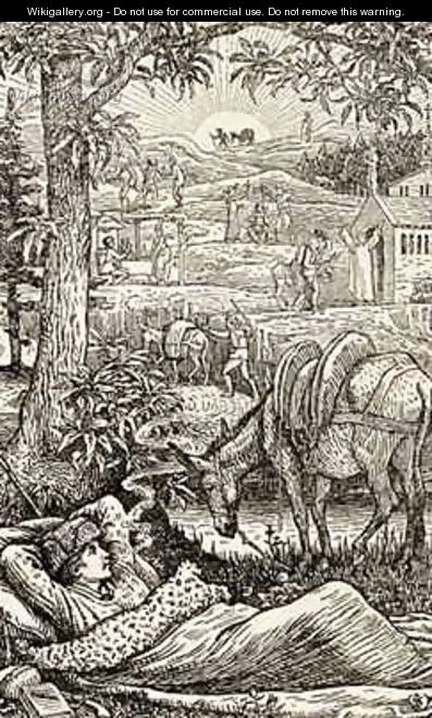 Frontispiece for Travels with a Donkey in the Cevennes - Walter Crane