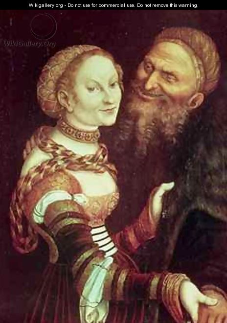 The Ill Matched Lovers - Lucas The Elder Cranach