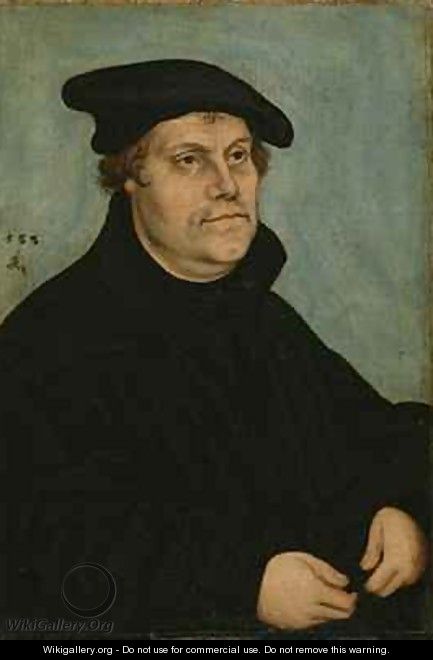 Portrait of Martin Luther at the age of 50 - Lucas The Elder Cranach