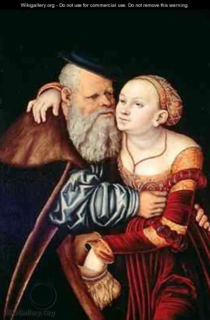 The Old Lover - Lucas The Elder Cranach
