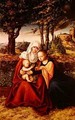 The Virgin Mary with Saint Anne holding the infant Jesus - Lucas The Elder Cranach