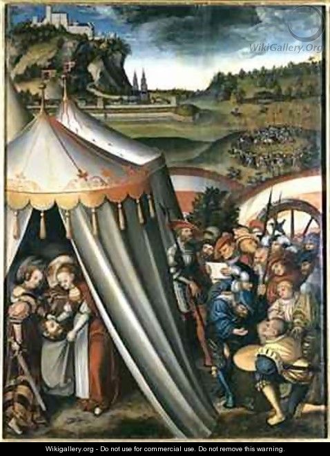 Judith in the tent of Holofernes - Lucas The Elder Cranach